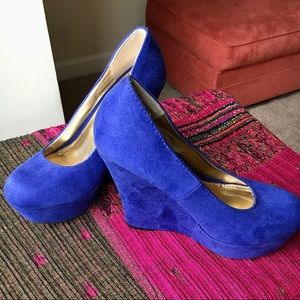 Mossimo faux suede platform wedges